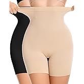 SIMIYA Shapewear Tummy Control Shorts for Women, 5-IN-1 Body Shaper High Waisted Girdle Boyshort Slip Short for Under Dresses