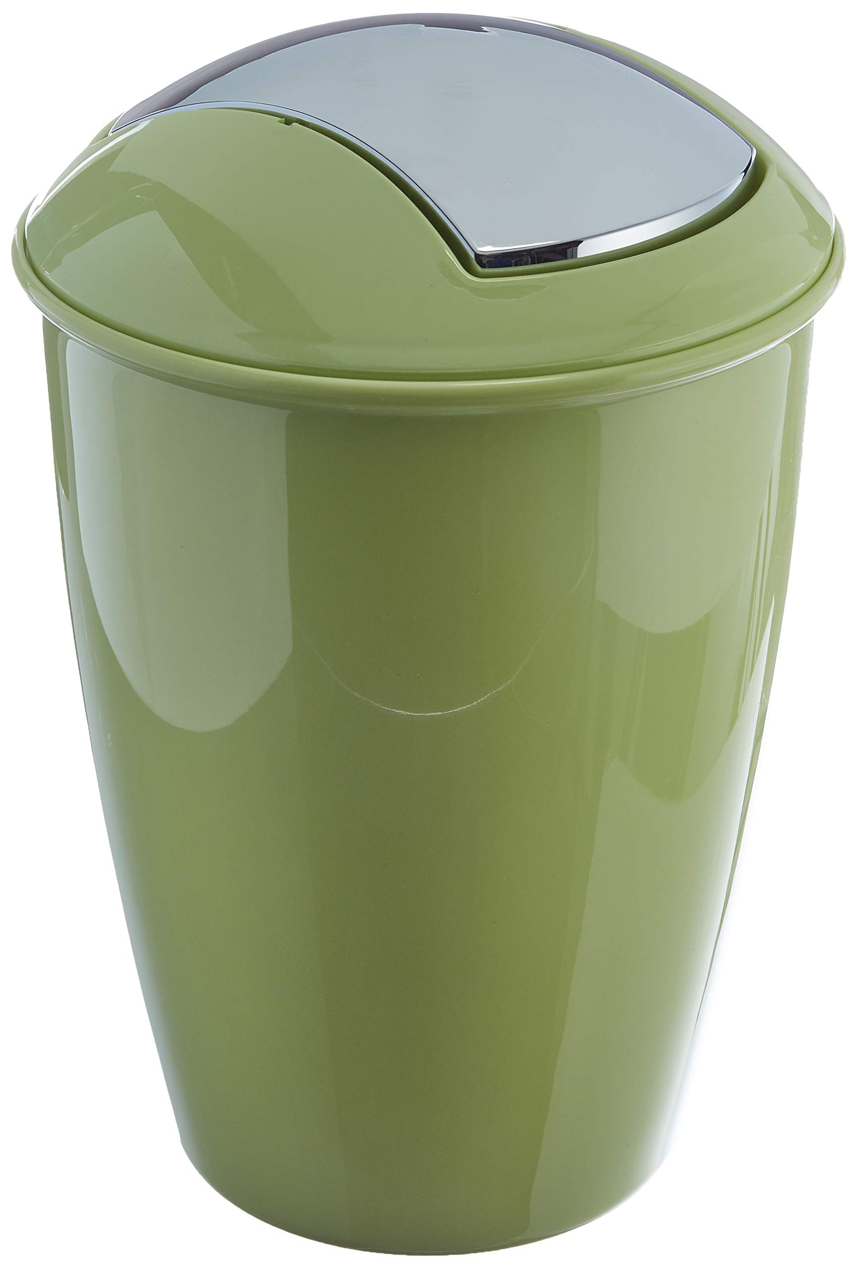 Spirella Atlanta Rubbish Bin 5L Green 1207728, White, Standard
