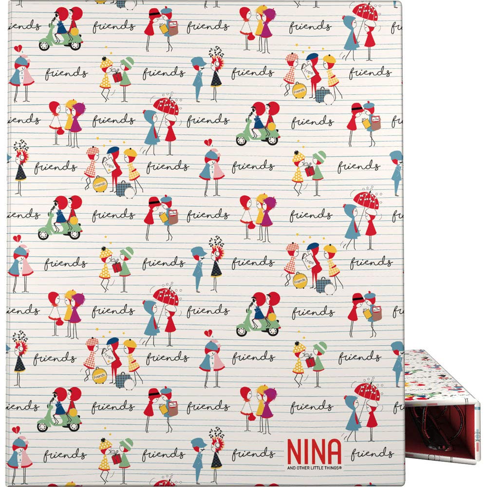 Grafoplás 88142614 Nina and Other Little Things Collection 4-Ring Binder 25 mm, Friends, A4
