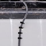 LAMXD Round Black Cable Clips 9mm for Ethernet Electrical Wires 100 Pack view 7