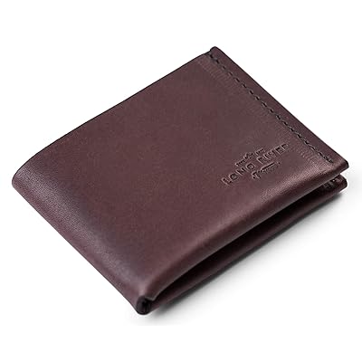 Portefeuille Mince Hommes Marron Avec Pince à Billets Poche Frontale