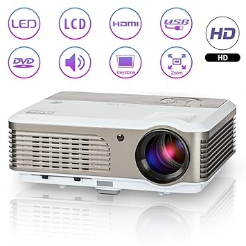 Portable HD LED 2600 lúmenes Proyector al Aire Libre Home Cinema ...