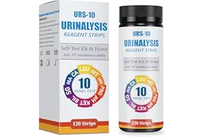 FITEVAL 10-in-1 Urine Test Strips - 120 CT | Comprehensive Urinalysis for LEU, NIT, URO, PRO, pH, KET, BIL, SG, Calcium, and Microalbumin | Home Urinalysis Test Strips for Bladder and Urinary Tract Infections