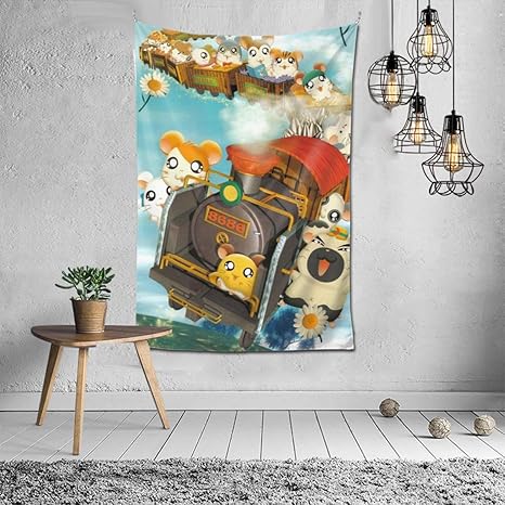 Amazon Co Jp 鳴き砂 ハム太郎 タペストリー ンテリア 多機能壁掛け 背景布 おしゃれ アニメ ファブリック装飾用品 おしゃれ モダンなアート 模様替え 部屋 個性ギフト 新居祝い 152cm 102cm ホーム キッチン
