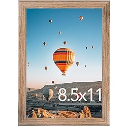 8.5x11 Picture Frame Rustic Brown for Wall Hanging