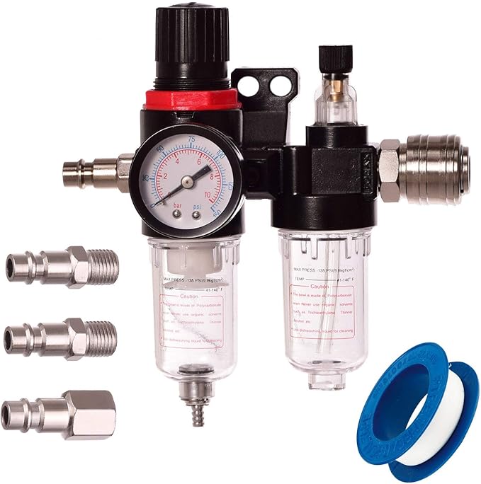 Druckluft Wartungseinheit 1/4 Druckminderer Öler für Kompressor ...