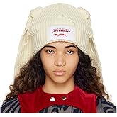 Knitted Beanie Hat for Women Men Cute Bunny Long Ear Hat Slouchy Cat Ear Hat Crochet Fluffy Winter Warm Rabbit Y2k Skull Cap