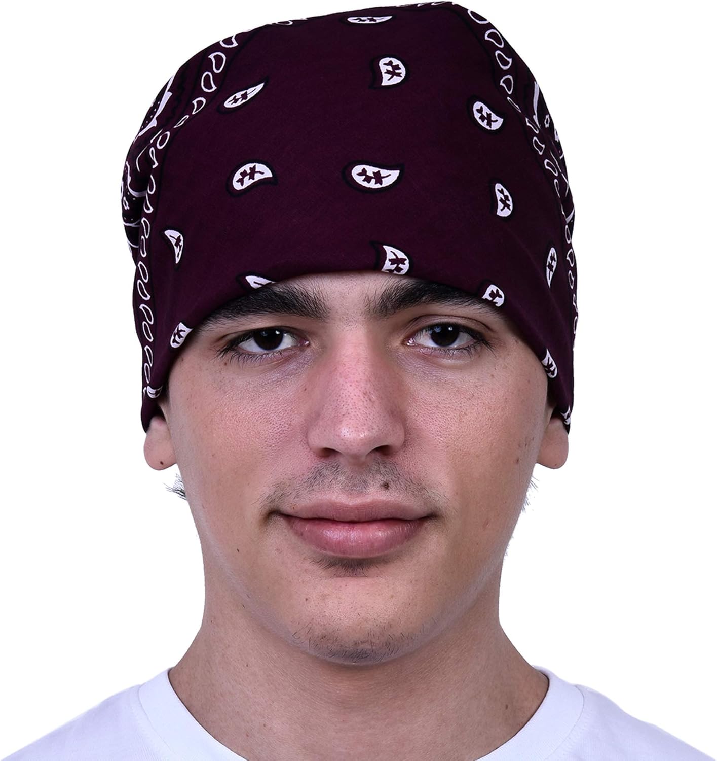 GIRRIJA Men's Cotton Bandanas (Brown, Free Size) Pack of 1 Piece