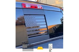 Xinghe for Toyot@ Tacoma 2005-2023, American Flag Decals for Truck Back Sliding Window, Matte Black USA Flag Decal for Truck Back Window, Waterproof Vinyl, Durable and Easy Remove Truck Decal
