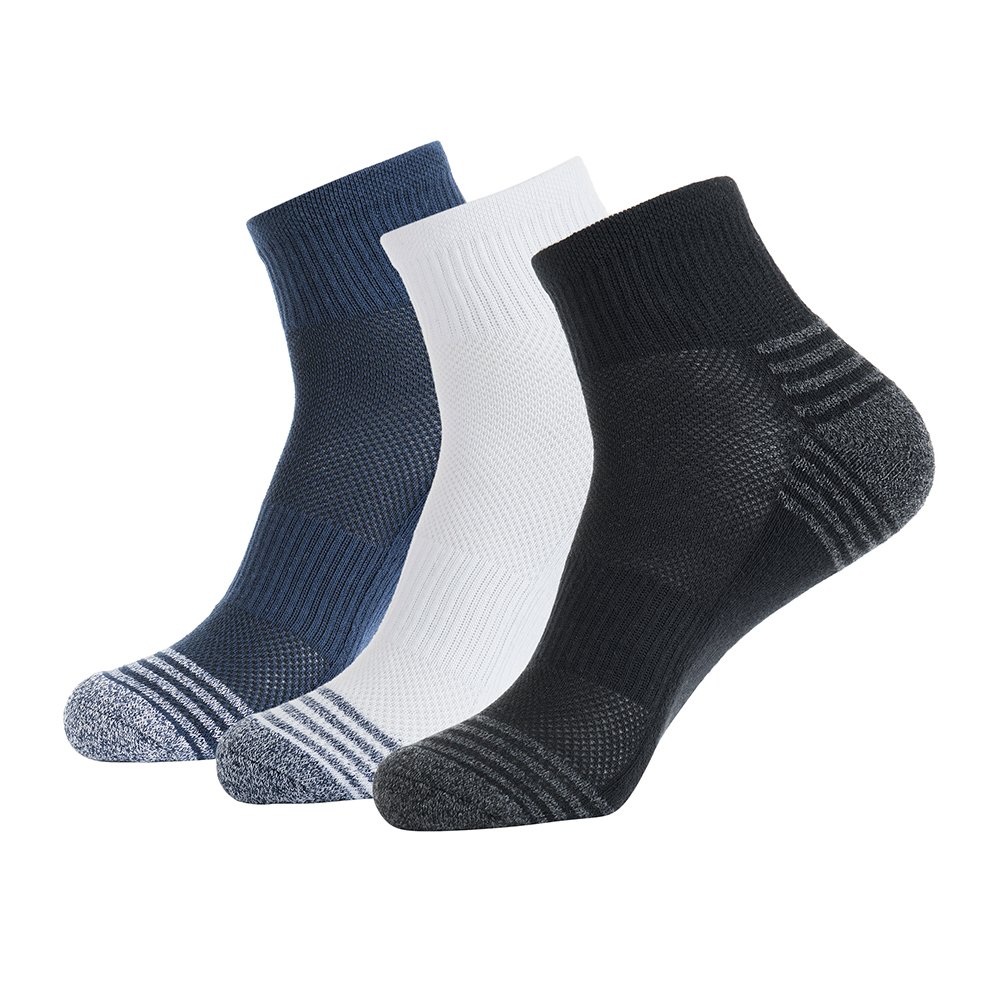3 Pairs Cushion Athletic Ankle Socks for Men and Women