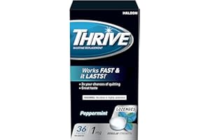 Thrive Nicotine Replacement Lozenges, 1mg Regular Strength, Peppermint, 36 Count