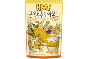 [Official Gilim HBAF] Korean Baked Corn Crunchy Almonds Nut | Nutritious & Gluten Free | Kids Lunch After-School, Work, Trip Camping Snack | Asian Snack Korean Chips Sovenior (Baked Corn, 1x190gram)