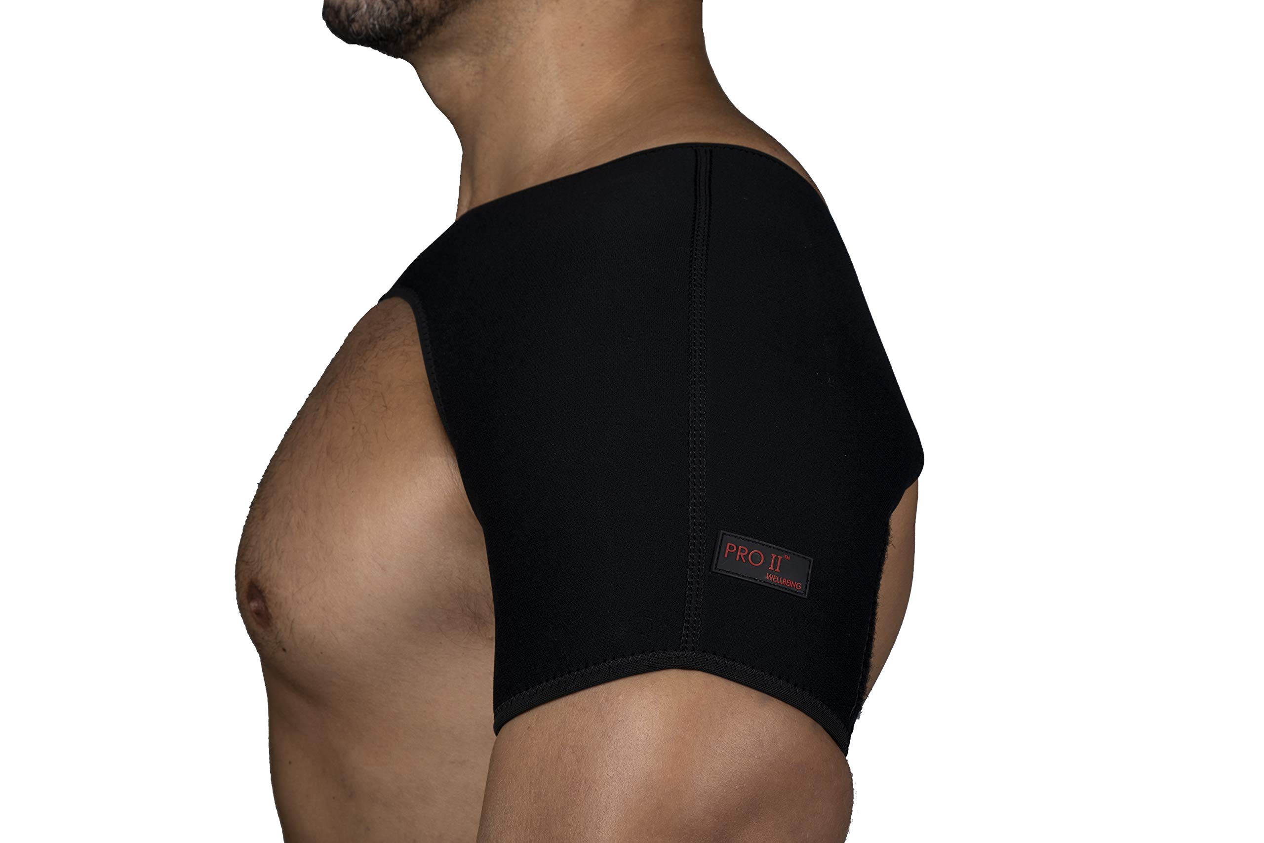 PRO 11 WELLBEING Adjustable Neoprene Shoulder Support brace Fits Left And Right For Sprains, Dislocations And Other Injuries (Medium)