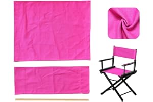 Wonafa 1 Set Director Chair Canvas Replacement with Wood Stick,21.2" L x 16.1" W Portable Replacement Cover Canvas for Directors Chair,Casual Home Director Chair Replacement Canvas (Rose Red)