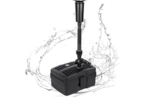 Anbull Pond Filter Fountain Pump, 660GPH 110V/50W Submersible Water Pump for Outdoor Ponds, All-in-One Pond Filter System with 5W UV-C Lamp for Clearing Pond Garden Fish Tank Aquarium
