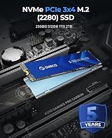 ORICO 512GB M.2 NVMe SSD with Heatsink PCIe Gen3x4 2280 J10 view 2