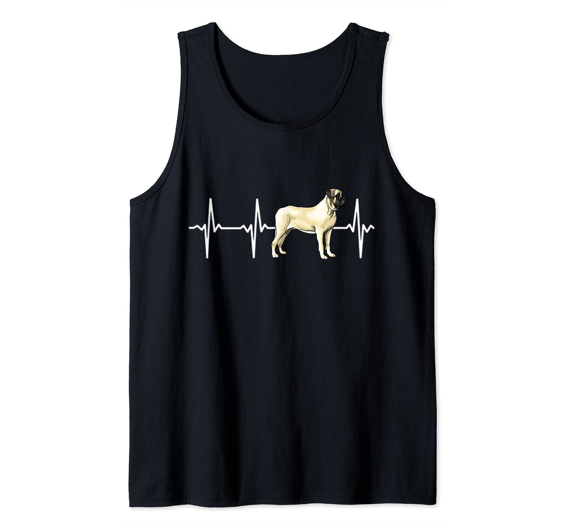 Mastiff Heartbeat Love My Dog Tank Top