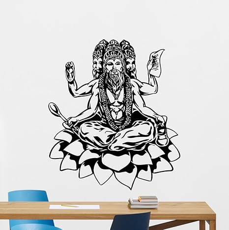 Brahma Wall Decal Indian Gods Vinyl Sticker Hindu Hinduism