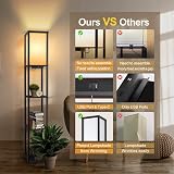 OUTON Floor Lamp Shelf with Remote Control Dimmable 4 Colour Temp Black view 3