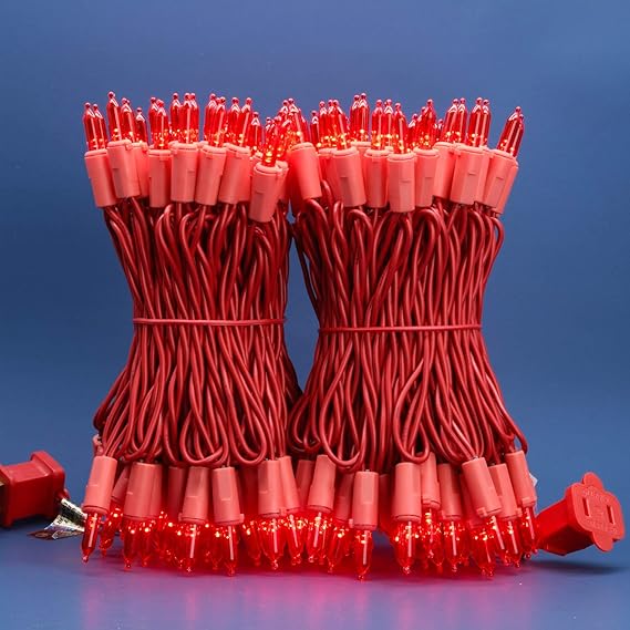 red xmas lights outdoor