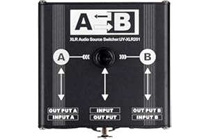 Passive XLR Switcher 2 Input 1 Output Noiseless Metal Chassis Studio/Live Gold Plated NonNoise Ground Isolation Switcher