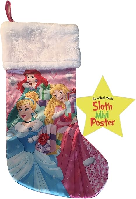 Amazon Co Jp ディズニープリンセス 18 フルプリントサテンクリスマスストッキングwith Plush Cuff ホーム キッチン