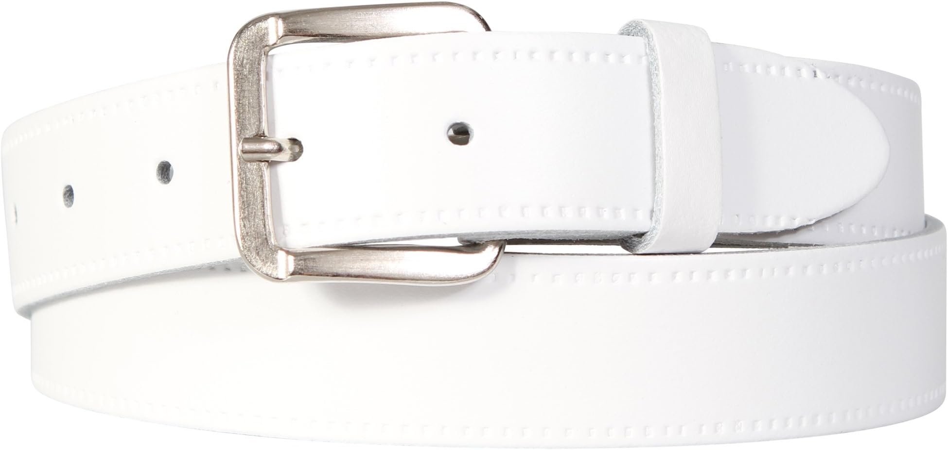 Mens Real Genuine White Leather Belt 1 inch Wide Sizes 28 to 52 inch Waist