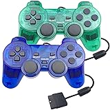 JINHOABF 2 Pack PS2 Wired Controller,Double Shock