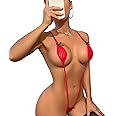 JasmyGirls Womens Extreme Micro Swimsuit Sexy One Piece Swimwear Striped Monokini Bikini Lingerie