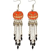 Halloween Earrings America Earrings Spooky Skull Skeleton Earrings for Women USA 4TH of July Dangle Earrings