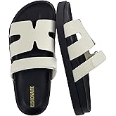 CUSHIONAIRE Estate Womens Sandals with Cut-Out Band & Adjustable Strap with Memory Foam, Summer Sandals for Women