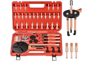 Tolneek 55-in-1 Bearing Puller Kit, Wheel Bearing Removal Tool & Blind Bearing Puller Set, Heavy-Duty Inner/Outer Bearing Separator for Industrial, Includes 12 Sizes Extractor & Portable Case