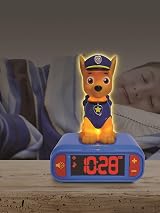 Lexibook Paw Patrol Chase Nightlight Alarm Clock LCD Backlit Blue view 6