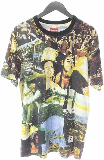 Amazon シュプリーム Supreme 13ss Kingston Tee マルチ総柄tシャツ M イエロー調 中古 Tシャツ カットソー 通販