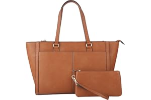 LUCSIS Handbag and Tote Bag for Women, Top Handle Bag，Stylish Briefcase Shoulder Bag Work purse business bag