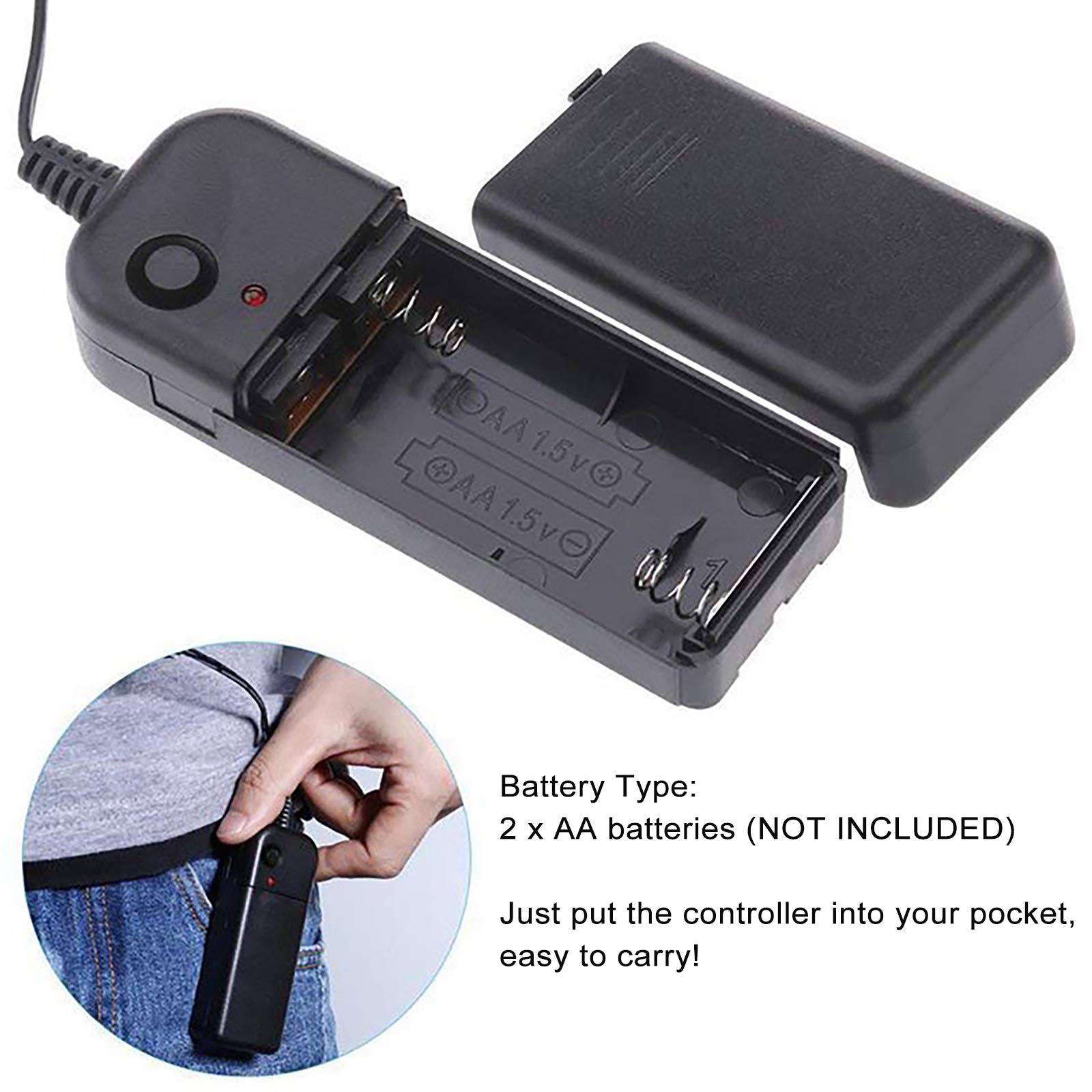 Voilamart LED Halloween Mask Halloween Scary Light up Mask EL Wire Mask Led Purge Mask for Halloween Cosplay Festival Party (Red)