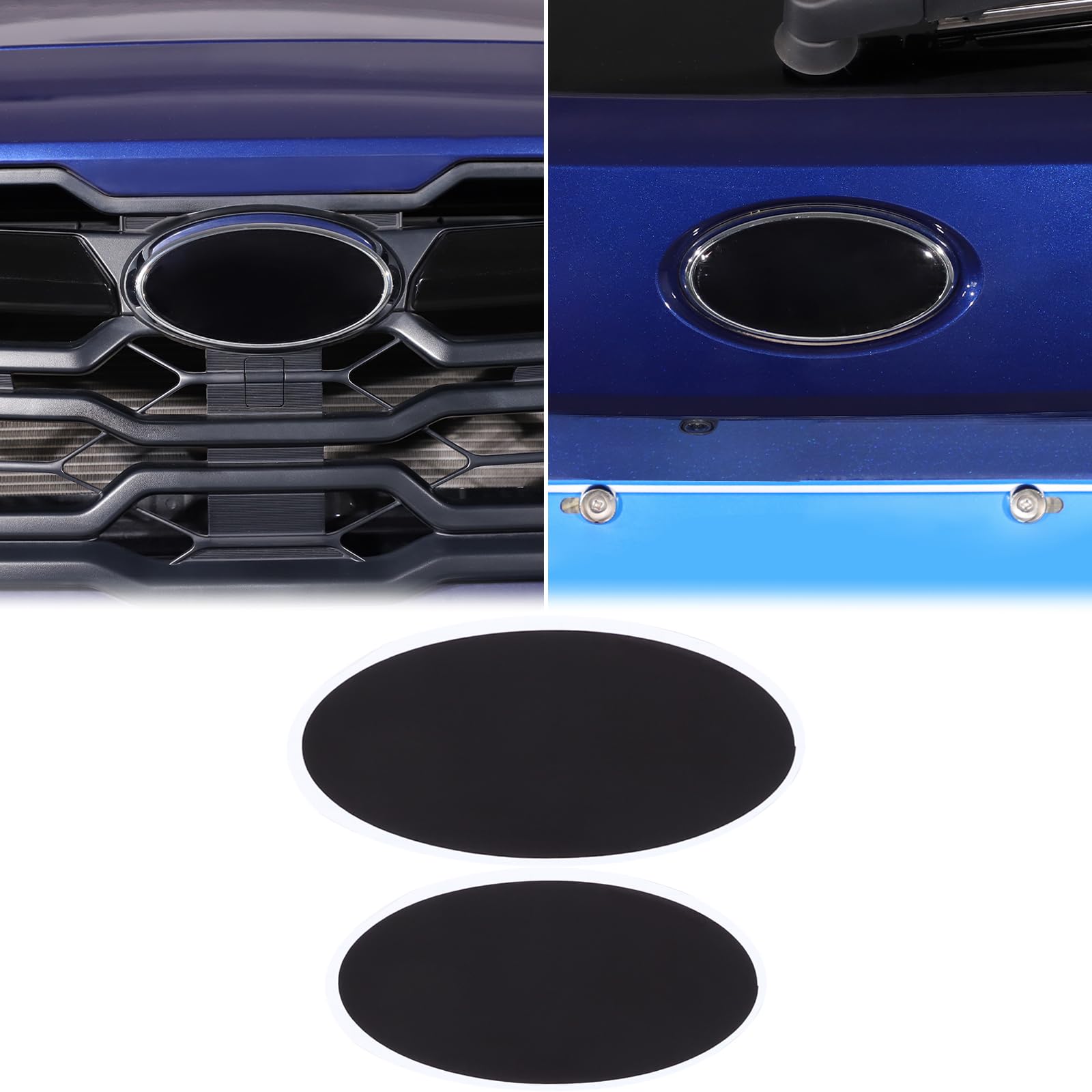 Photo 1 of Car Front Rear Emblem Ring Decal Sticker Compatible with Subaru Crosstrek 2024 2025 Trunk Emblem Badge Logo & Front Hood Grille Center Logo Precut Vinyl Black Transparent Film Decorative Accessories