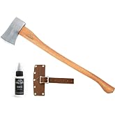 1844 Helko Werk Germany Classic Forester Full-Size Felling Axe (10495) | Made in Germany Full Size Multi-Purpose Axe for Felling and Splitting Trees Head 3.5 lbs, Handle 31 inches