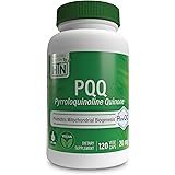 PQQ 20mg Pyrroloquinoline Quinone as PureQQ | Promotes Motochondrial Biogenesis | Vegan Certified, Non-GMO Gluten Free | by H