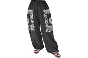 Siamrose Baggy Yoga Harem Pants Men Women Casual Lounge Trousers, 2 Big Pockets, One Size. Elastic Waist