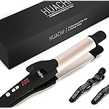 Huachi Plancha de Pelo Vapor Profesional, Multifuncional Plancha Alisador y Rizador para…