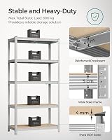 SONGMICS 5-Tier Steel Shelving Unit 600 kg Load 50x100x200 cm Silver GLR050E01 view 3
