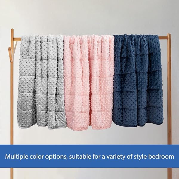 HULOO SLEEP WEIGHTED BLANKET TWIN 15LBS FOR ADULT(48″×78″,GRAY) BREATHABLE SOFT MINKY WEIGHTED THROW BLANKET FOR ALL SEASON,HEAVY BLANKET WITH PREMIUM GLASS BEADS