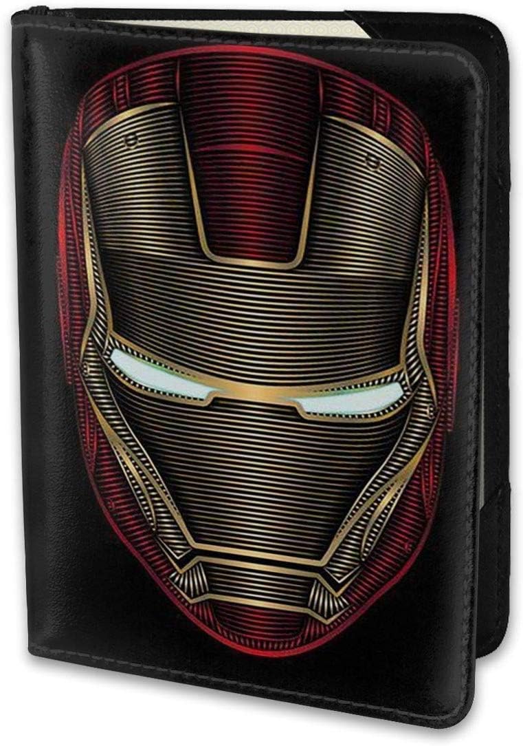 Passport Holder Cover Case Iron Man Leather Travel Wallet For Women And Men