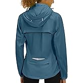 Little Donkey Andy Women's Lightweight Waterproof Cycling Jacket with Removable Sleeves & Hood for Biking Running Golf Slate Blue M