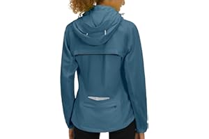 Little Donkey Andy Women's Lightweight Waterproof Cycling Jacket with Removable Sleeves & Hood for Biking Running Golf