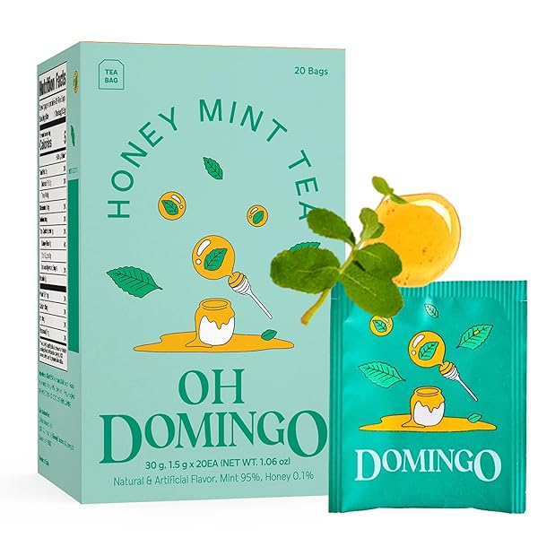 OH DOMINGO HONEY PEPPERMINT TEA, INDIVIDUALLY WRAPPED TEA...