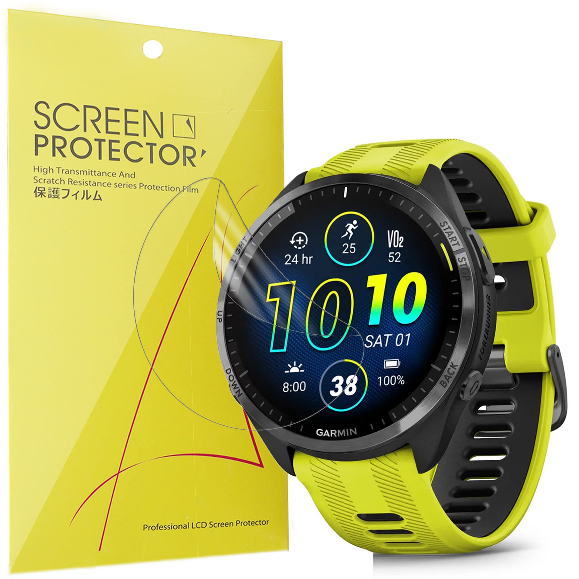 Blueshaweu Compatible for Garmin Forerunner 965 Screen Protector, [6 Pack] Full Coverage TPU Clear Film Compatible for Garmin Forerunner 965 Smartwatch (6 pack)