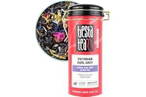 Tiesta Tea - Victorian Earl Grey, Loose Leaf, Floral Earl Grey Black Tea, Premium High Caffeinated Black Drink, Make Hot or Iced, Brews Up to 50 Cups, 4oz Refillable Tin