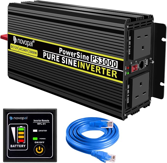 novopal Power Inverter 3000 Watt Pure Sine Wave 12V DC Amazon.co.uk